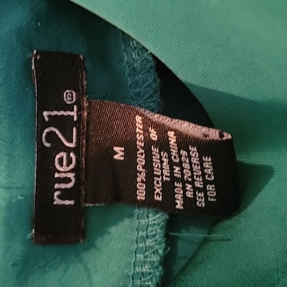 Rue21 emerald green satin slip dress, size medium - Picture 2 of 4